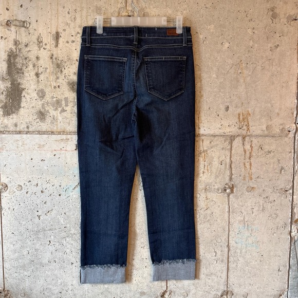 Paige Jeans Womens 28 Blue Dark Wash Hoxton Ankle Peg High Rise Skinny Jeans - Picture 2 of 8